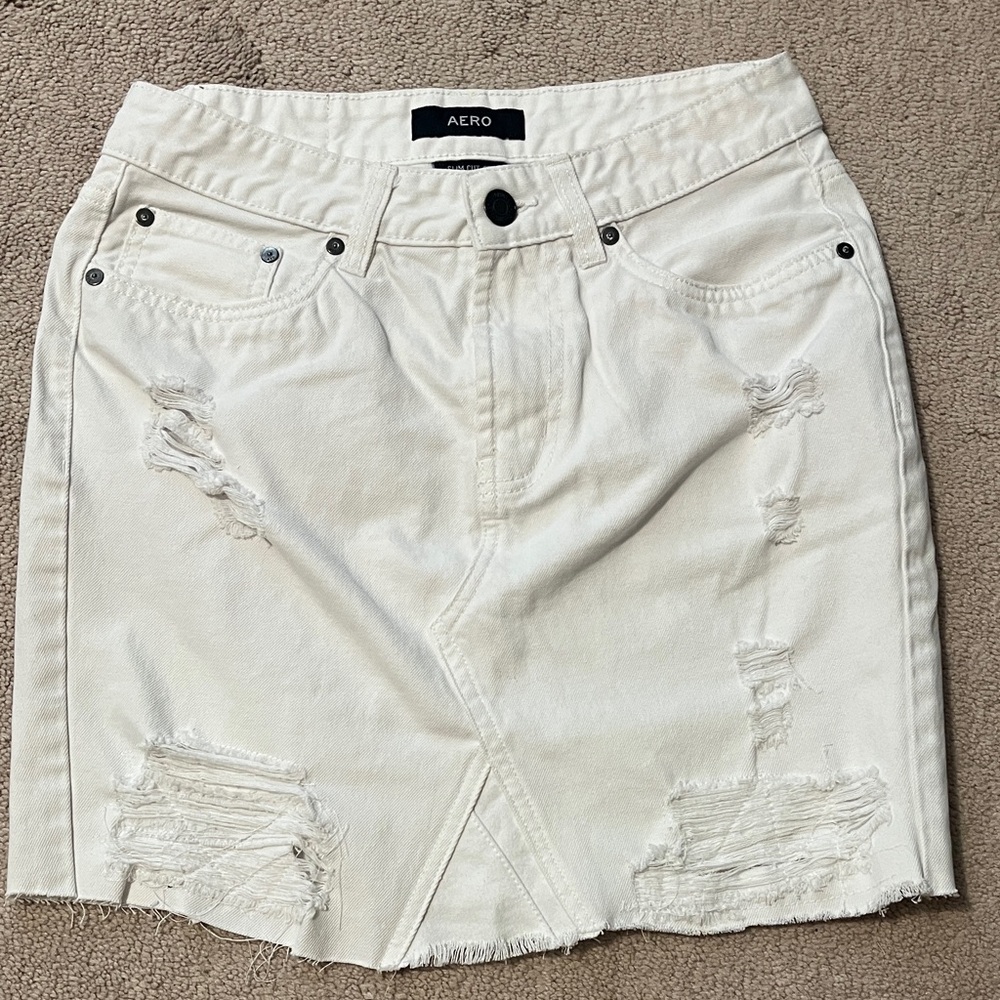 Aero Women's White Mini Skirt